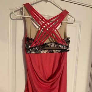 Lululemon strappy Wild Tank pink with butterflies